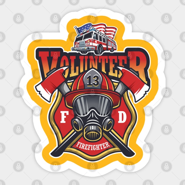 Volunteer Firefighter Sticker by spicoli13